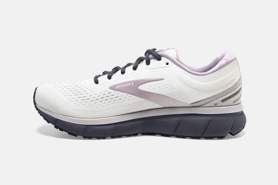 Brooks Running Shoes - Trace Road Womens - White/Pink - KDL-702938